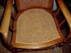 Chair seat caned in standard six-way