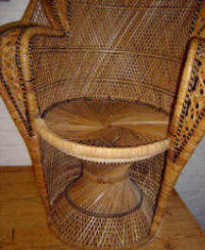 Peacock chair after repair